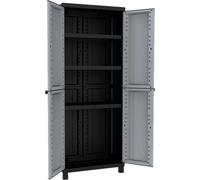 Armoire d'atelier Twist Black 680x1700x390 mm, 3 étagères