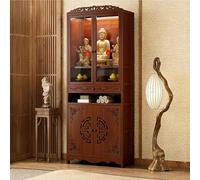 Armoire D'autel Bouddhiste Avec Étagère Coulissante, Construction Robuste for Supporter Le Poids, Conception Bien Pensée, Idéal for Le Culte Au Temple(S,Single drawer clear door)