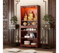 Armoire D'autel Bouddhiste Avec Étagère Coulissante, Construction Robuste for Supporter Le Poids, Conception Bien Pensée, Idéal for Le Culte Au Temple(L,Single drawer)