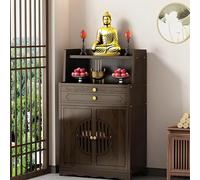 Armoire d'autel bouddhiste moderne - Table de sanctuaire personnelle pour la maison, table de prière et de méditation, idéale pour l'affichage du Dieu de la richesse