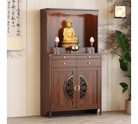 Armoire d'autel de méditation bouddhiste - Table guéridon avec rangement, plate-forme de culte de style chinois, design à une seule couche, 118 x 45 x 124 cm