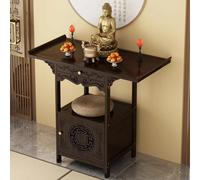Armoire d'autel en bambou avec rangement, table de méditation personnelle pour décoration d'intérieur et pratiques spirituelles