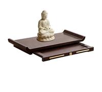 Armoire D'autels Bouddhiste en Bois Massif Table D’autels Bouddhiste pour la Spiritualité Table de Méditation pour Maison, Temple, Sanctuaire Ancestral(Brown,38x25x7cm)