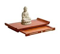 Armoire D'autels Bouddhiste en Bois Massif Table D’autels Bouddhiste pour la Spiritualité Table de Méditation pour Maison, Temple, Sanctuaire Ancestral(Red,58x25x7cm)