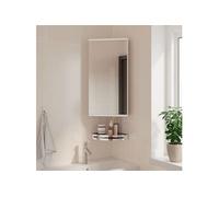 vidaXL Armoire de bain d'angle à miroir 30×24×60 cm Blanc