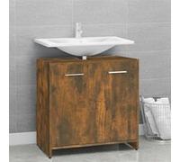 Armoire de bain Chêne fumé 60x33x60 cm Bois d ingénierie chêne G
