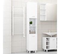 Armoire de Bain Colonne Rangement Toilette Chêne Fumé Bois d'Ingénierie vidaXL