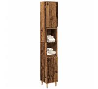 Armoire de Bain Colonne Rangement Toilette Sonoma Gris Bois d'Ingénierie vidaXL