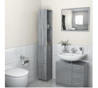 Armoire de bain sonoma gris 25x26,5x170 cm bois d ingénierie Sonoma gris G