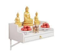 Armoire de Bouddha en Bois Massif, étagère d'autel Murale avec tiroir for la méditation, l'exposition de Statues et l'offrande d'encens(Wei,50cm)