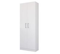 Armoire de Buanderie et Cellier Blanche 5 Niches L 61 H 170 P 31.8 cm