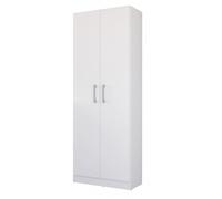 Armoire de Buanderie et Cellier Blanche 5 Niches L 61 H 170 P 31.8 cm - L 61 x l 31.8 x H 170 cm