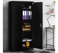 IDMARKET Armoire métallique 80 cm 5 niveaux - Noire