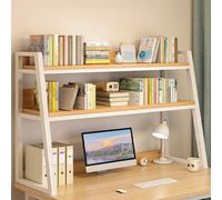 Armoire de bureau à deux niveaux,bibliothèque à échelle de bureau,organisateur à double couche avec pieds réglables for le bureau à domicile,tableau écologique(95cm)