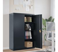 Armoire de Bureau Acier Gris Armoire de Classement Meuble de Rangement vidaXL
