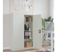 Armoire de Bureau Acier Gris Armoire de Classement Meuble de Rangement vidaXL