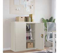Armoire de Bureau Acier Gris Armoire de Classement Meuble de Rangement vidaXL