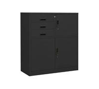 Vidaxl Armoire De Bureau Anthracite 90x40x102 Cm Acier Gris