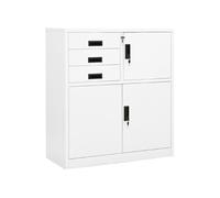 Armoire de bureau Blanc 90x40x102 cm Acier