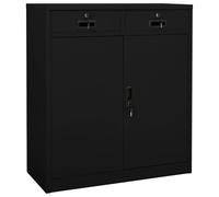 Armoire de Bureau Blanc 90x40x102 cm Acier Meuble Rangement Classement vidaXL