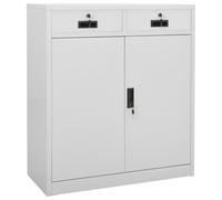 Armoire de Bureau Blanc 90x40x102 cm Acier Meuble Rangement Classement vidaXL