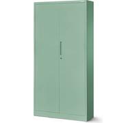 Armoire de bureau C001 Armoire de classement Armoire de rangement Armoire polyvalente Armoire métallique 4 étagères Revêtement en poudre 185 cm x 90 cm x 40 cm, Couleur : Vert pastel