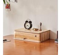 Armoire de bureau en bois massif - Boîte de rangement verrouillable à 2 tiroirs en bois à plusieurs niveaux pour la gestion des données et des documents au bureau et à la maison
