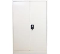 Armoire de Classement Acier Gris 140 x 90 x 40 cm Métallique 2 Portes 3 Étagères Gris G