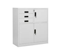 Armoire de bureau Gris clair 90x40x102 cm Acier