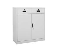 Armoire de bureau Gris clair 90x40x102 cm Acier