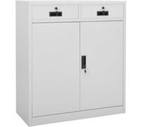 Armoire de bureau Gris clair 90x40x102 cm Acier
