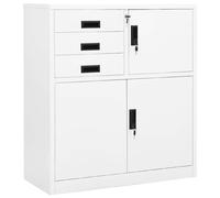 Armoire de Bureau Gris Clair 90x40x102 cm Acier Rangement Classement vidaXL