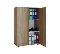 Armoire de bureau Lona (portes battantes, aspect bois, XL)