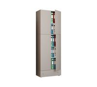 Armoire de bureau Lona (Portes battantes avec tiroir, gris, XXL)