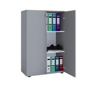 Armoire de bureau Lona (portes battantes, XL, gris)