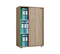 Armoire de bureau Lona (portes coulissantes, aspect bois, XXL)