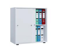 Armoire de bureau Lona (portes coulissantes, blanc, XL)