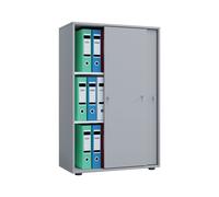 Armoire de bureau Lona (portes coulissantes, gris, XXL)