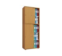 Armoire de bureau Lona (portes coulissantes, imitation hêtre, XXL)