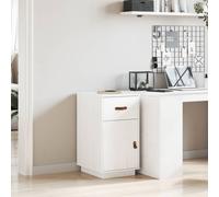 vidaXL Armoire de bureau Blanc 40x50x75 cm Bois massif de pin
