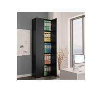 Armoire de bureau Noir 60x32x190 cm Bois d ingénierie