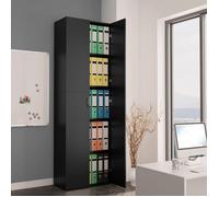vidaXL Armoire de bureau Noir 60x32x190 cm Bois d'ingénierie