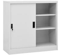 vidaXL Armoire de bureau avec porte coulissante Noir Acier 90x40x90 cm