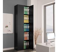 Armoire de Bureau Rangement Organisateur Gris Béton Bois d’Ingénierie vidaXL