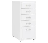 Armoire de bureau - VIDAXL - Classeur mobile Blanc 28x41x69 cm Métal