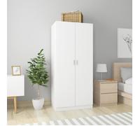 Armoire de chambre 2 Portes 80x52x180 cm Blanc