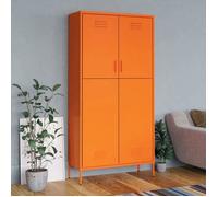 Armoire de Chambre - BEAU - Penderie - Orange - Acier - 90x50x180 cm
