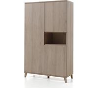 Armoire de chambre d'enfant robuste avec 3 portes de la collection LOUISE en couleur chêne River Oak.