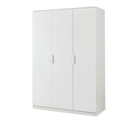 Armoire de chambre Eiselfing avec 4 étagères 176 x 120 x 52 cm blanc
