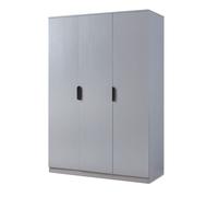 Armoire de chambre Eiselfing avec 4 étagères 176 x 120 x 52 cm gris